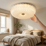 Textured Glass Ceiling Light for Low Ceilings