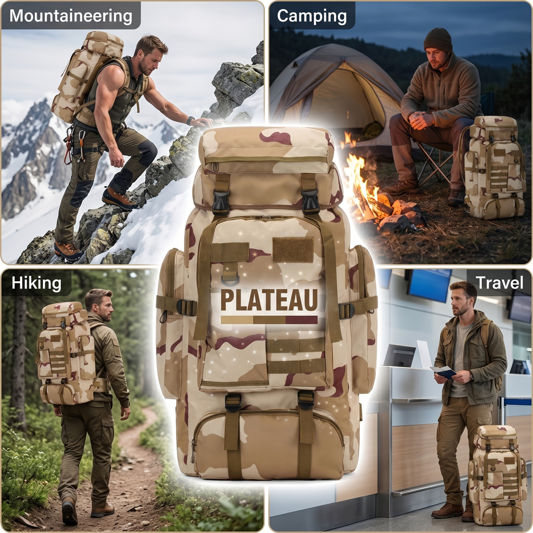 80L Tactical Rucksack for Organized Expeditions