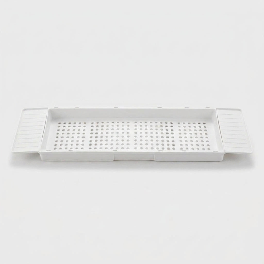 Expandable Bath Shelf for Clutter-Free Soaks