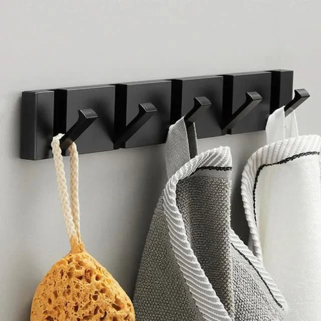 Flip-Down Wall Hook for Clutter-Free Storage
