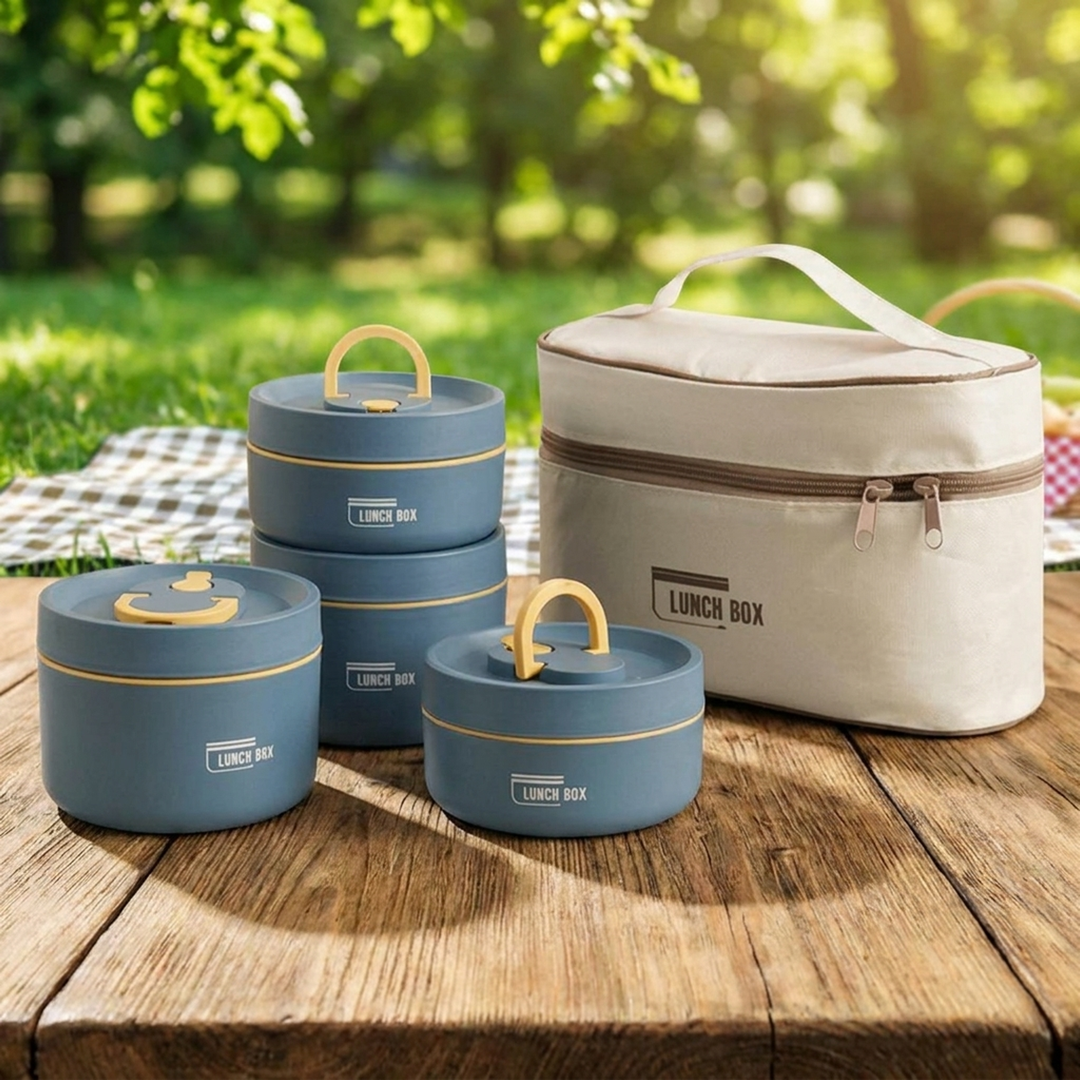 Stackable Insulated Lunch Box for Warm Meals