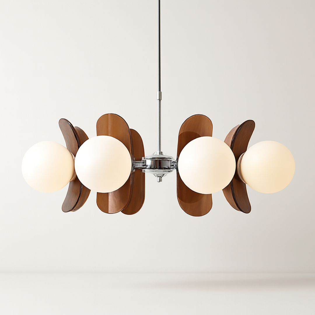 Sculptural Globe Chandelier – Artful Overhead Light