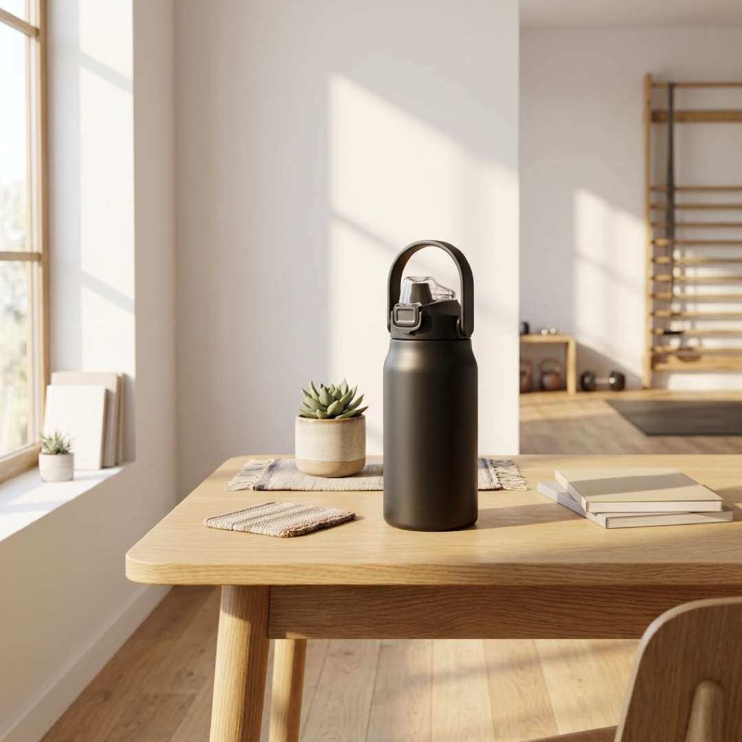Vacuum Insulated Straw Bottle for All-Day Sipping