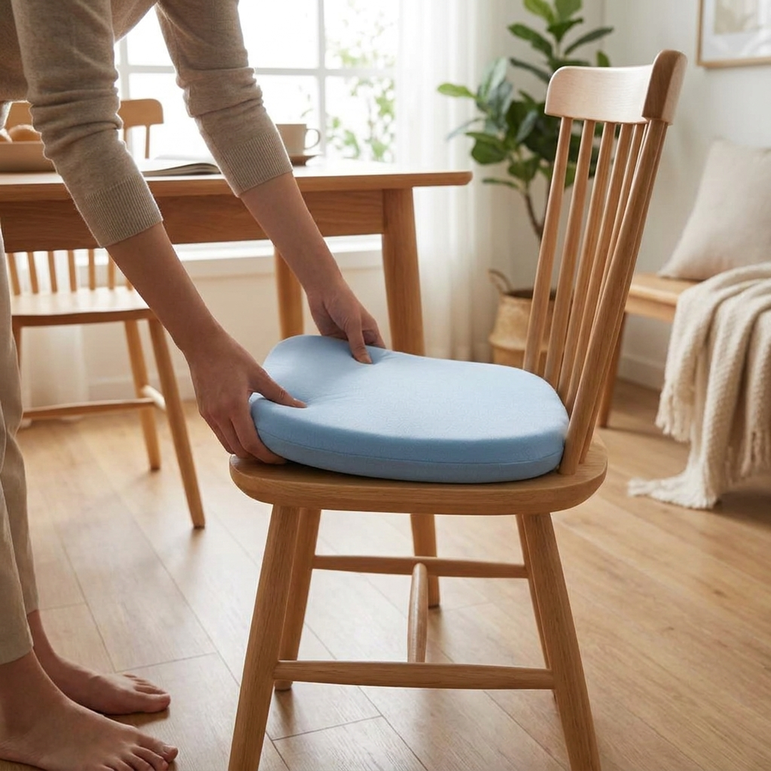 Contoured Memory Foam Seat Cushion for Long Sitting