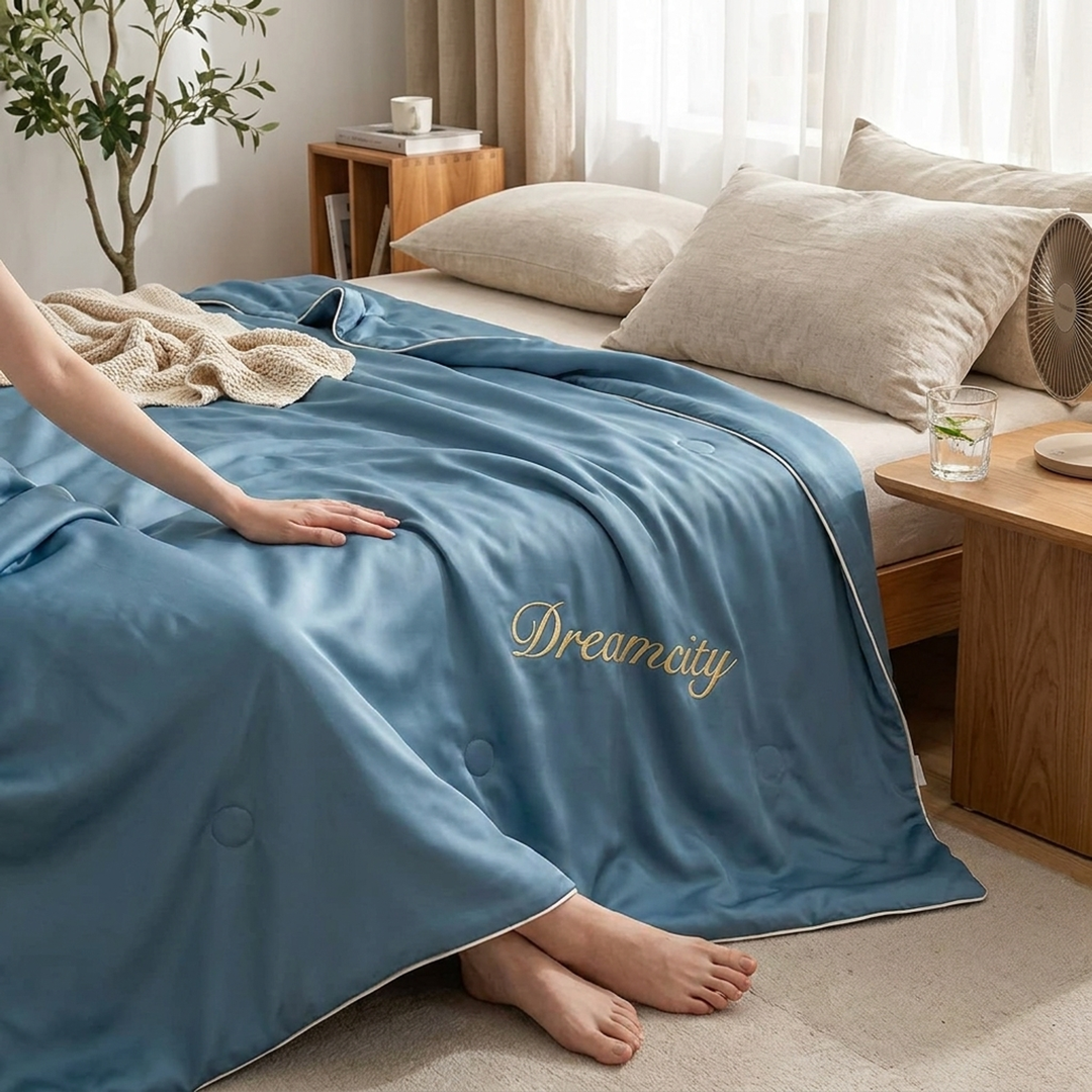 Cooling Ice Silk Blanket for Breezy Nights