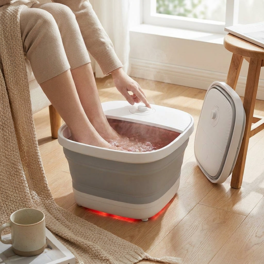 Collapsible Foot Spa for Warm Massage Relief
