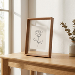 Solid Wood Floating Frame for Light-Filled Displays