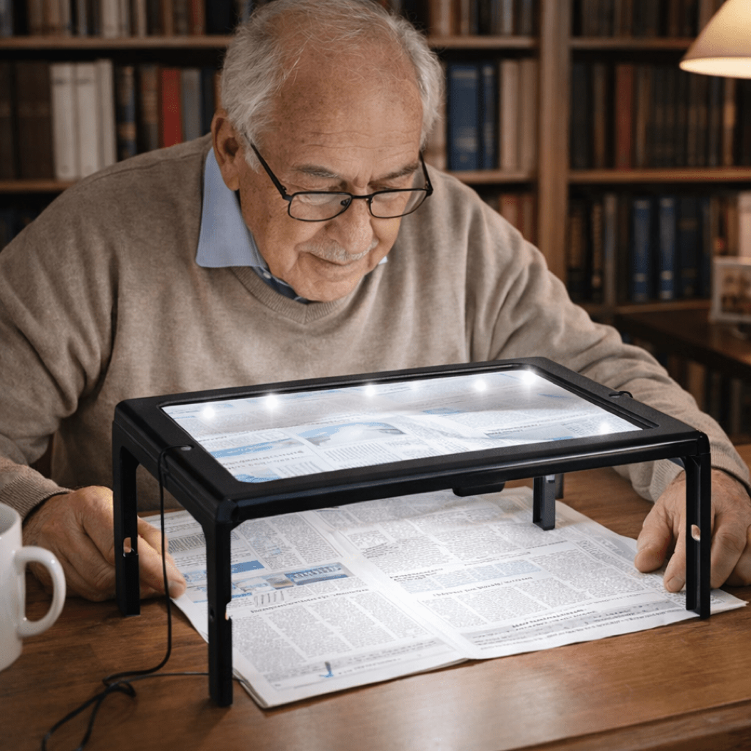 Foldable LED Reading Magnifier for Clearer Text