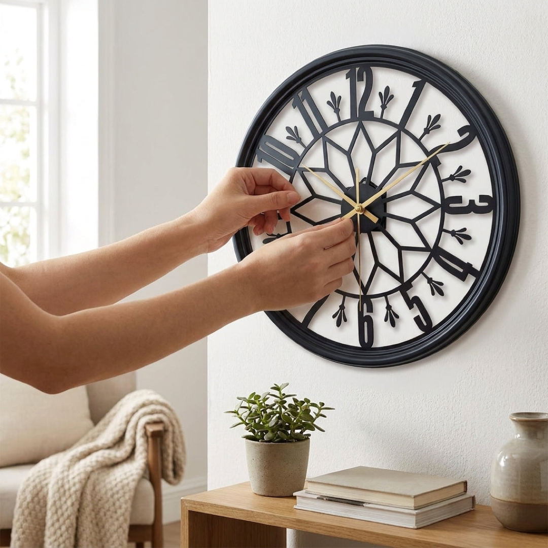 Vintage Metal Wall Clock – Peaceful Timekeeping