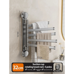 Rotating Towel Holder for Drill-Free Organization