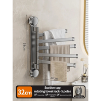 Rotating Towel Holder for Drill-Free Organization