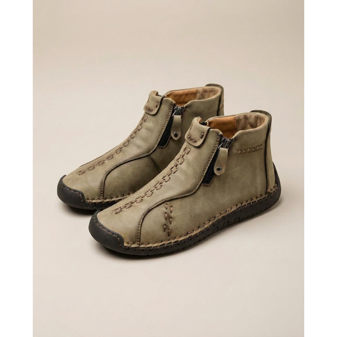 Men's Zip-Up PU Boots for Effortless Wear