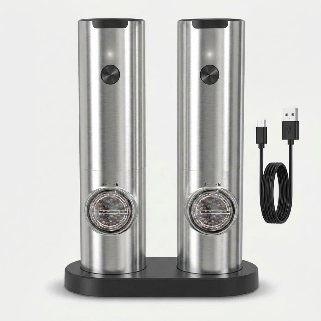 One-Touch Spice Mill Set for Effortless Seasoning