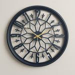 Industrial Metal Wall Clock for Quiet Spaces