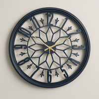 Industrial Metal Wall Clock for Quiet Spaces