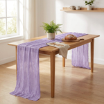 Lilac Gauze Table Runner for Effortless Elegance