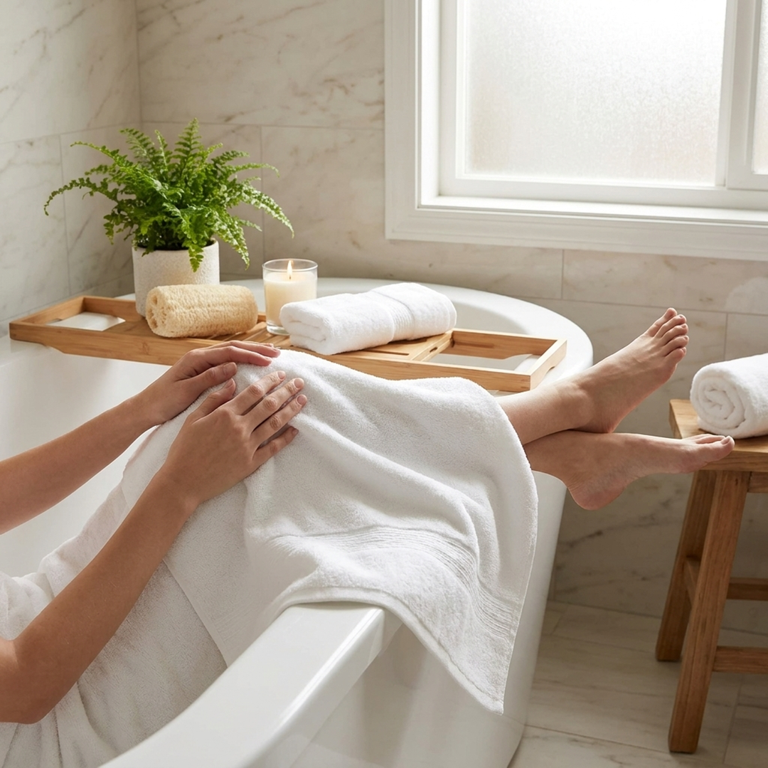8-Piece Cotton Towel Set for Faster Drying