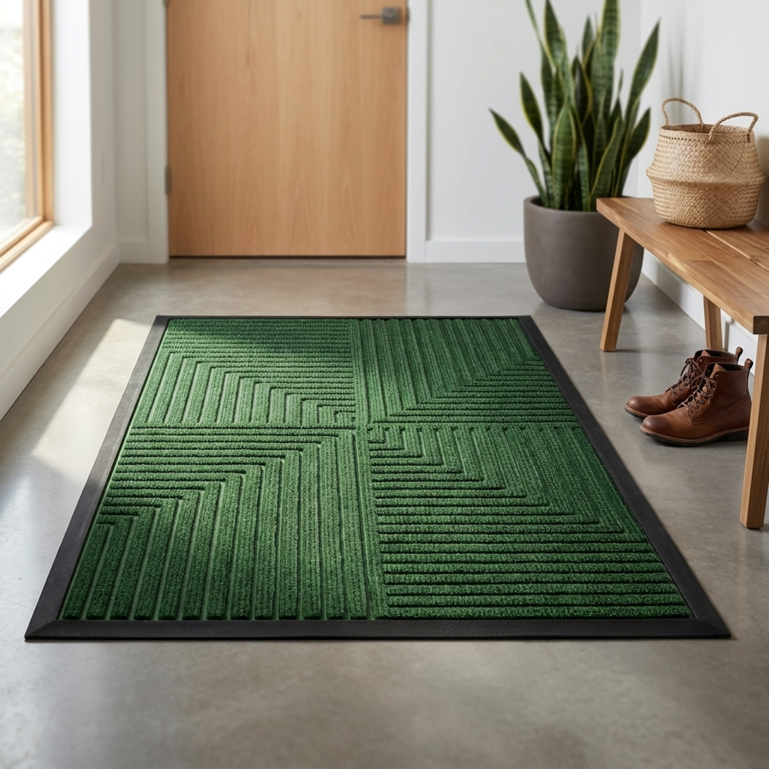 Striped Doormat That Traps Dirt Securely