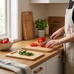 Double-Sided Wooden Prep Board for Safer Cooking