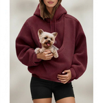Cozy Pouch Hoodie for Hands-Free Pet Carrying