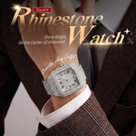 Square Rhinestone Watch for Day-to-Night Style