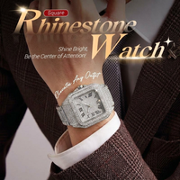 Square Rhinestone Watch for Day-to-Night Style