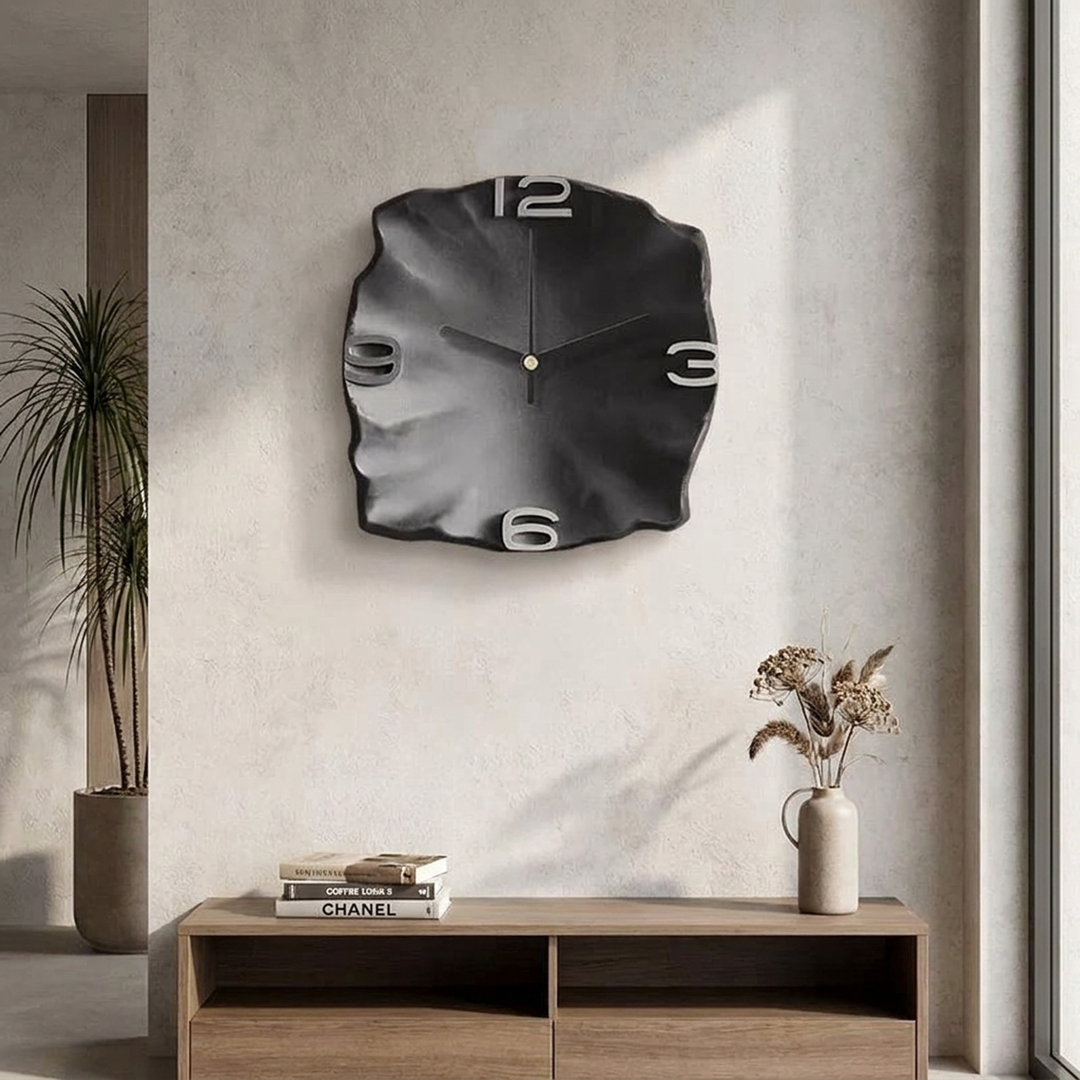 Sculpted Sandstone Wall Clock – Peaceful Timekeeping