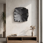 Sculpted Sandstone Wall Clock – Peaceful Timekeeping