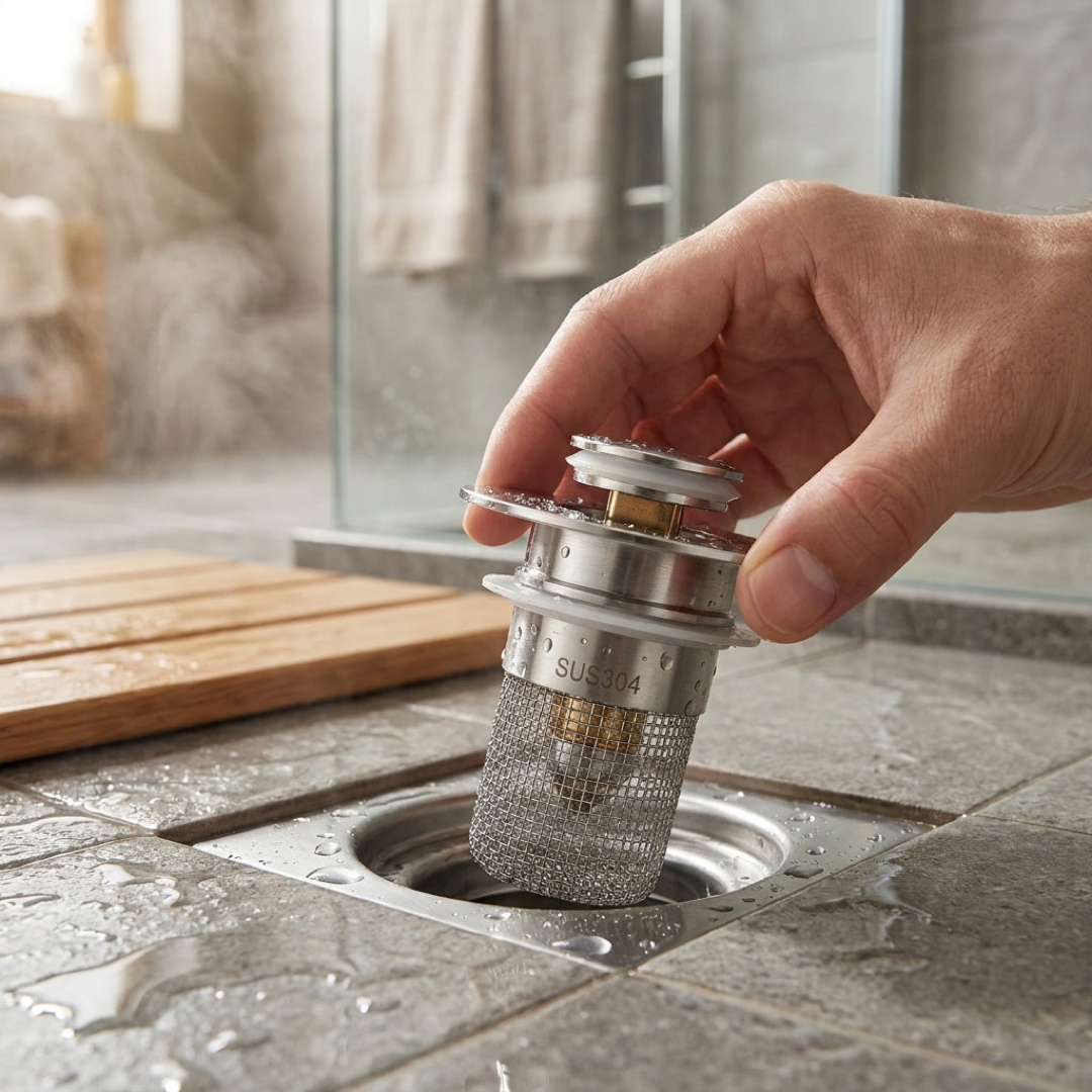 Pop-Up Drain Seal for Odor-Free Bathrooms