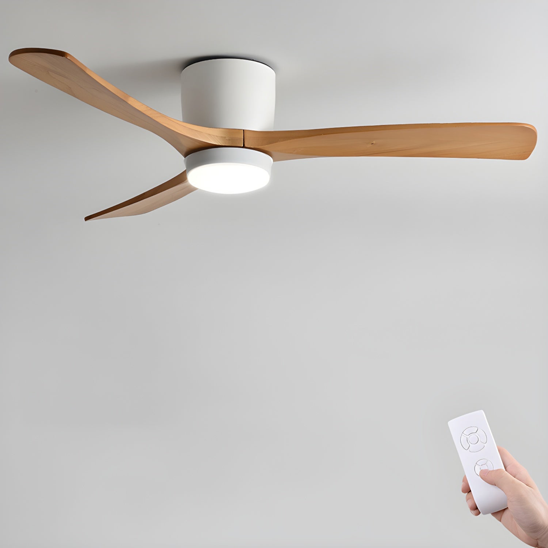 Wood Blade Ceiling Fan Light for Quiet Comfort