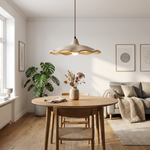 Lotus Travertine Pendant Light for a Warm Glow