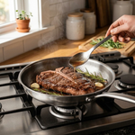 Uncoated Titanium Pan for Any Hob