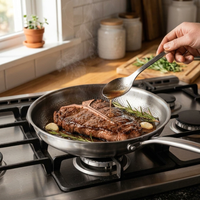 Uncoated Titanium Pan for Any Hob