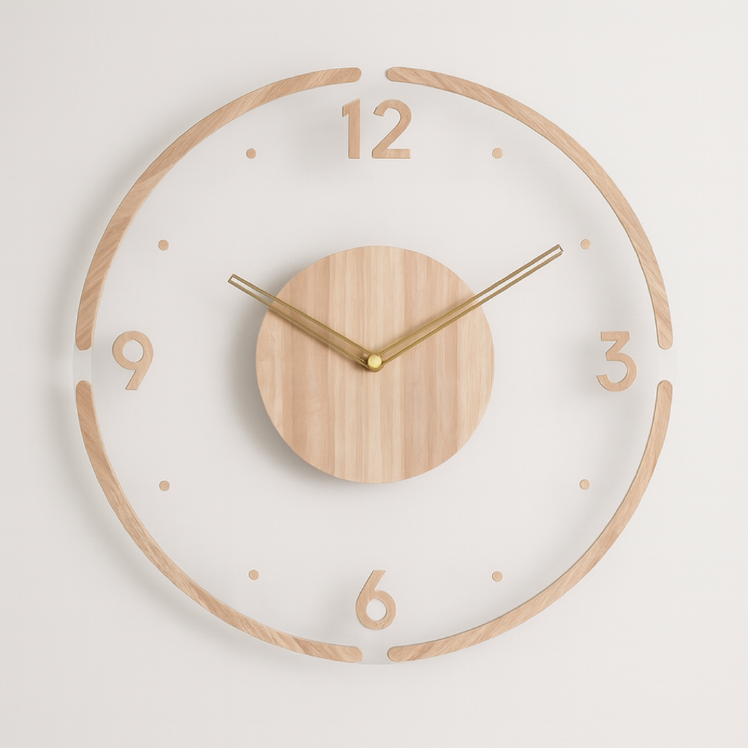 Wooden Wall Clock for Peaceful Timekeeping
