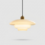 Sculptural Milk Glass Pendant for Warm Ambience