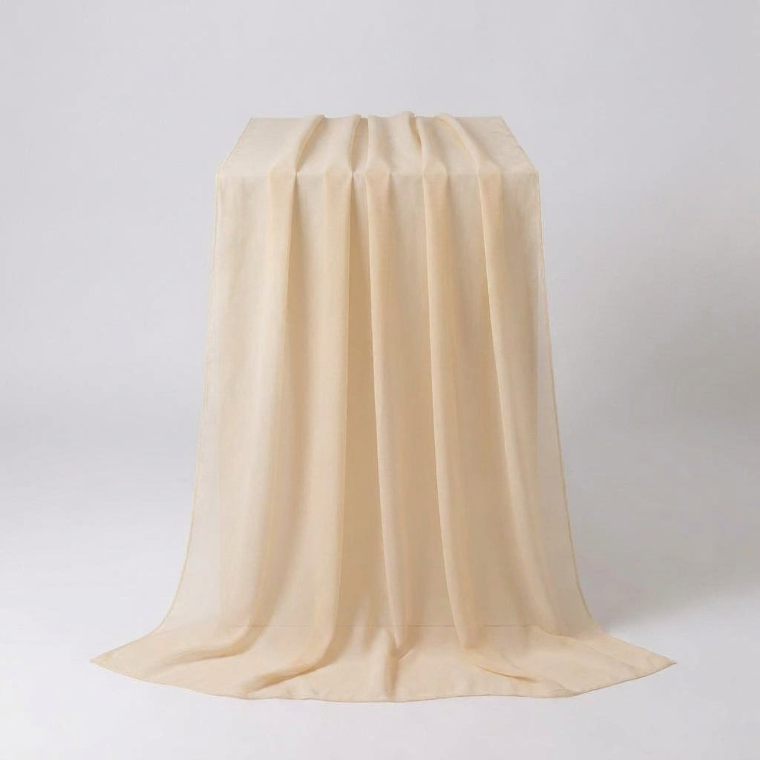 Sheer Chiffon Table Runner for Effortless Elegance