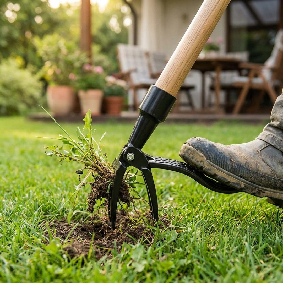 Upright Root Weed Puller for Back-Friendly Gardening
