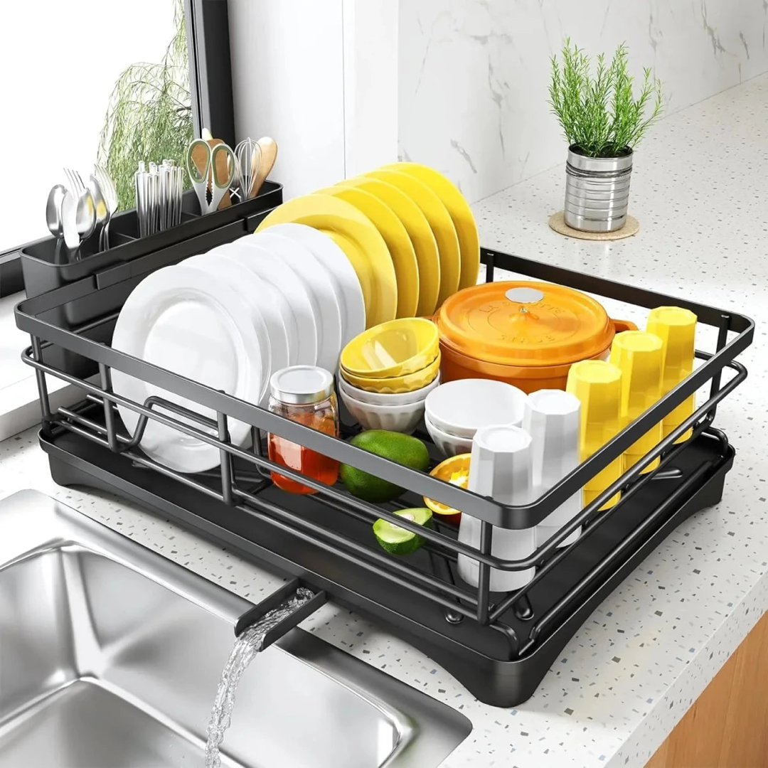 Spacious Dish Rack for Dry Countertops