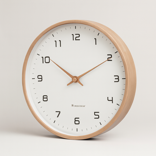 Orologio da parete minimalista in legno per una misurazione del tempo silenziosa