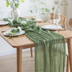 Gauze Table Runner for Effortless Rustic Style