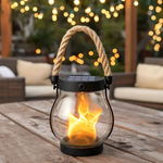 Solar Flame Lantern For Warm Outdoor Evenings