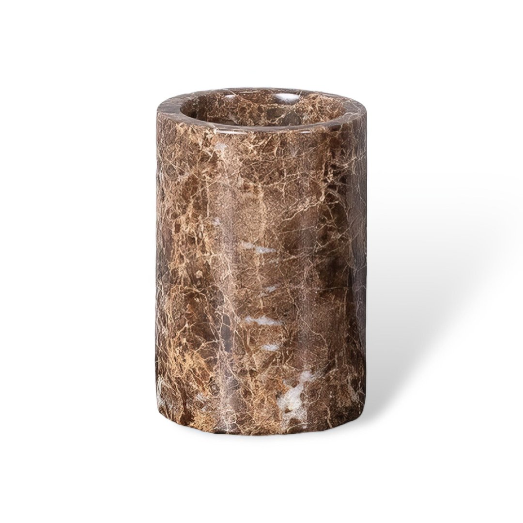 Dark Marble Vanity Set for Clutter-Free Countertops