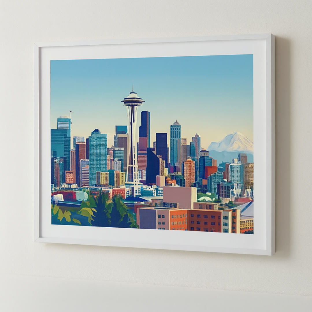 Seattle Skyline Art Print – Urban Energy at Home