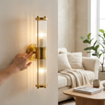 Gold Crystal Wall Sconce for Warm Ambiance