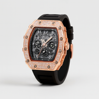 Rhinestone Tonneau Watch for Effortless Style