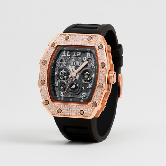 Rhinestone Tonneau Watch for Effortless Style