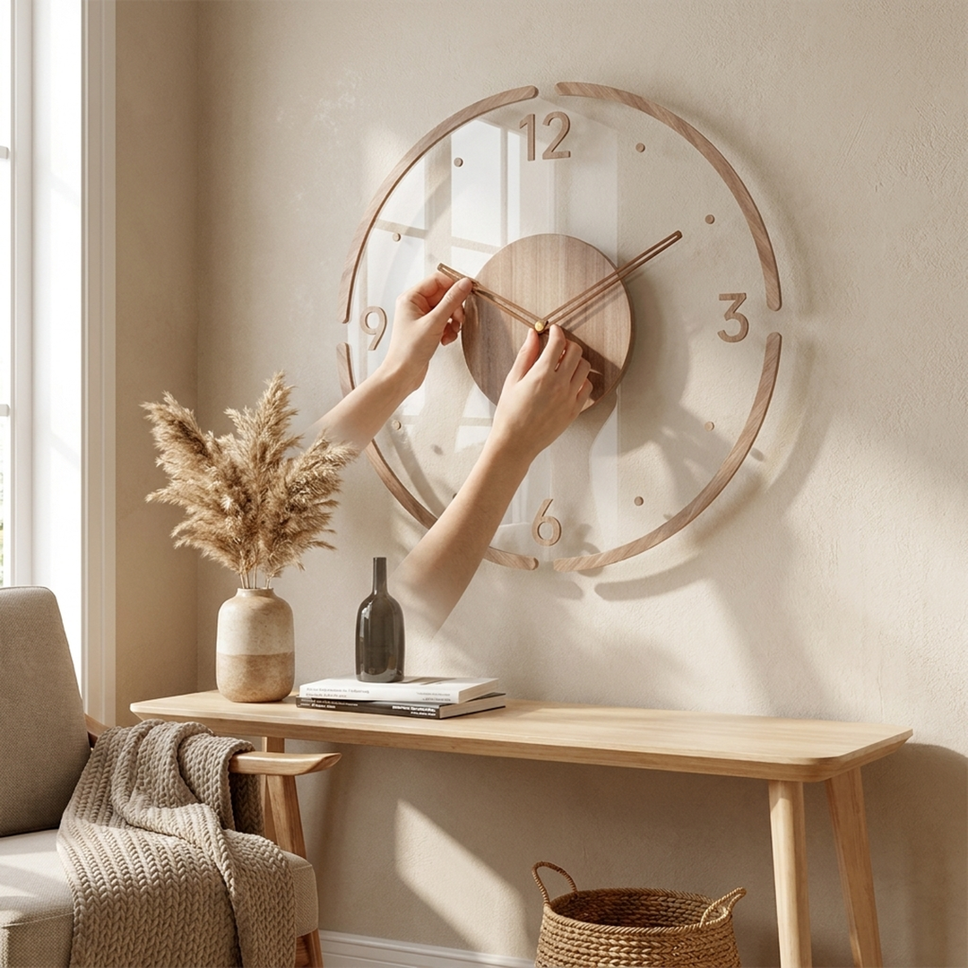 Wooden Wall Clock for Peaceful Timekeeping