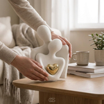 Ceramic Couple Figurine for Refined Spaces