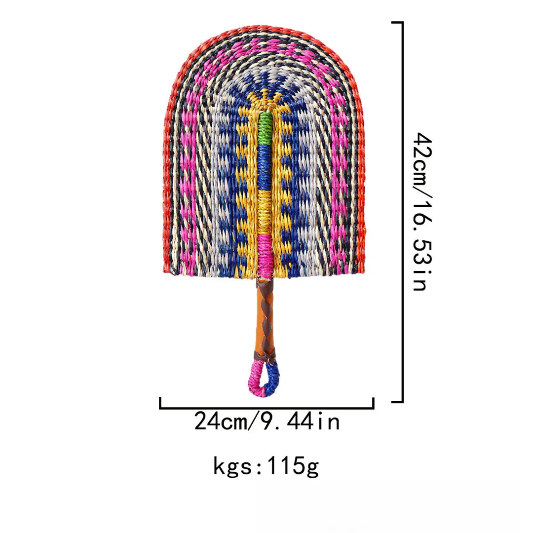 Handwoven Seagrass Fan for Warm Wall Texture