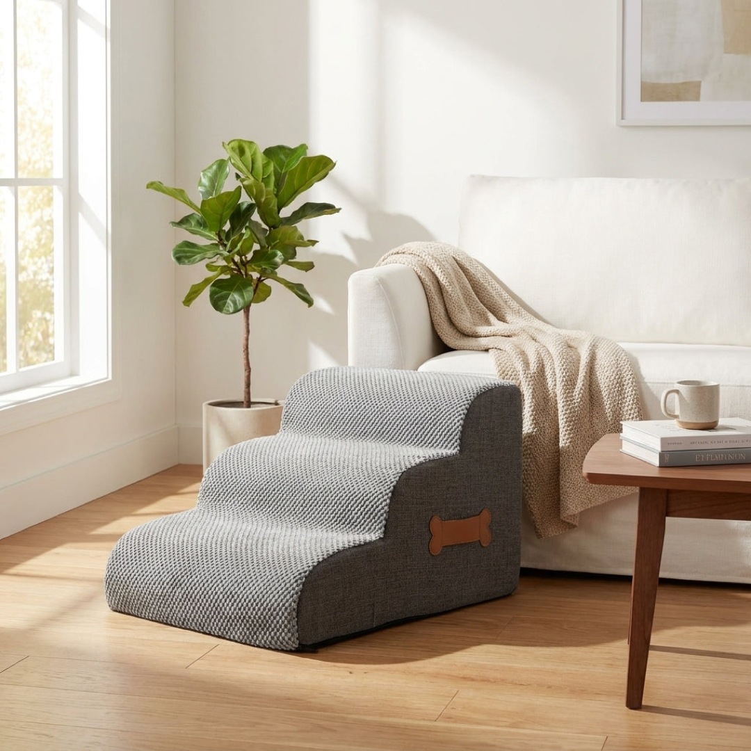 Joint-Safe Foam Pet Stairs for Easy Access